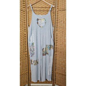 POL Ribbed Harem Patchwork Jumpsuit Romper Oversized Size M